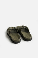 OCÉAN SUEDE SANDAL OLIVE GREEN