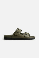 OCÉAN SUEDE SANDAL OLIVE GREEN