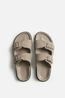 OCÉAN SUEDE SANDAL SAND GRAY
