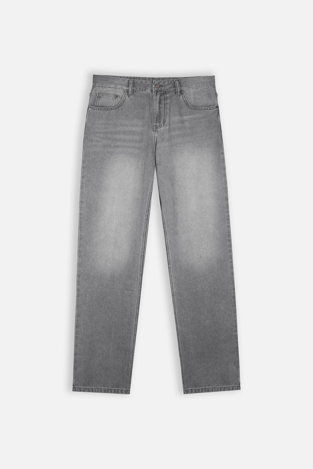 STRAIGHT FIT DENIM JEANS LIGHT GRAY