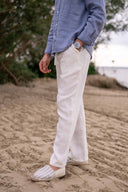 REGULAR FIT LINEN PANTS