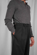 RELAXED FIT PLEATED TROUSERS