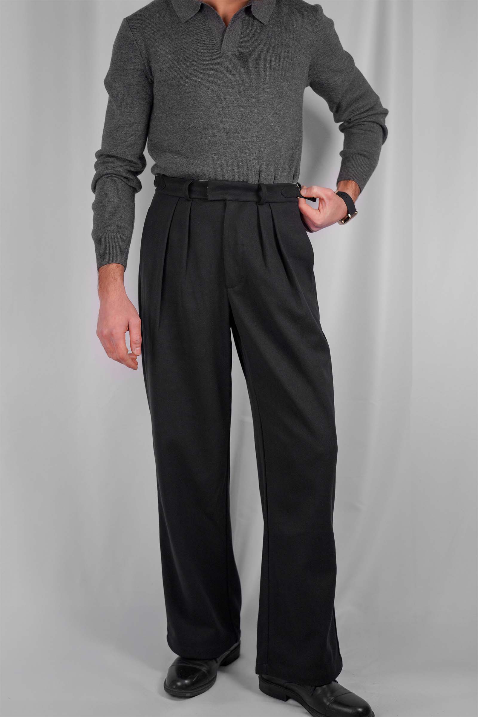 RELAXED FIT PLEATED TROUSERS – Dèlency