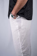 REGULAR FIT LINEN PANTS