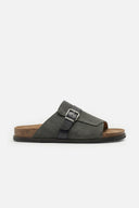 PORTOFINO SUEDE SLIDE DEEP GRAY