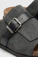 PORTOFINO SUEDE SLIDE DEEP GRAY