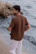 KNITTED SHORT SLEEVE SHIRT