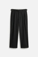 DOUBLE PLEAT WIDE LEG TROUSERS