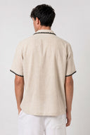 OLIVE EMBROIDERED SHIRT
