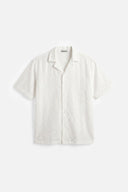 JACQUARD SHORT SLEEVE SHIRT WHITE