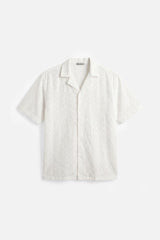 JACQUARD SHORT SLEEVE SHIRT WHITE